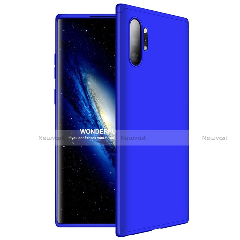 Hard Rigid Plastic Matte Finish Front and Back Cover Case 360 Degrees M01 for Samsung Galaxy Note 10 Plus 5G Blue