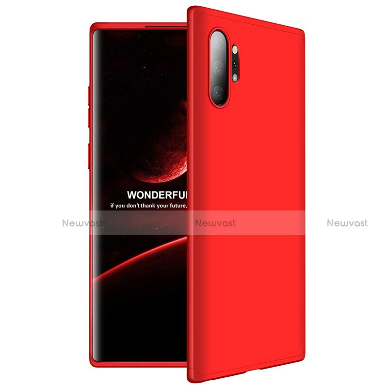 Hard Rigid Plastic Matte Finish Front and Back Cover Case 360 Degrees M01 for Samsung Galaxy Note 10 Plus Red