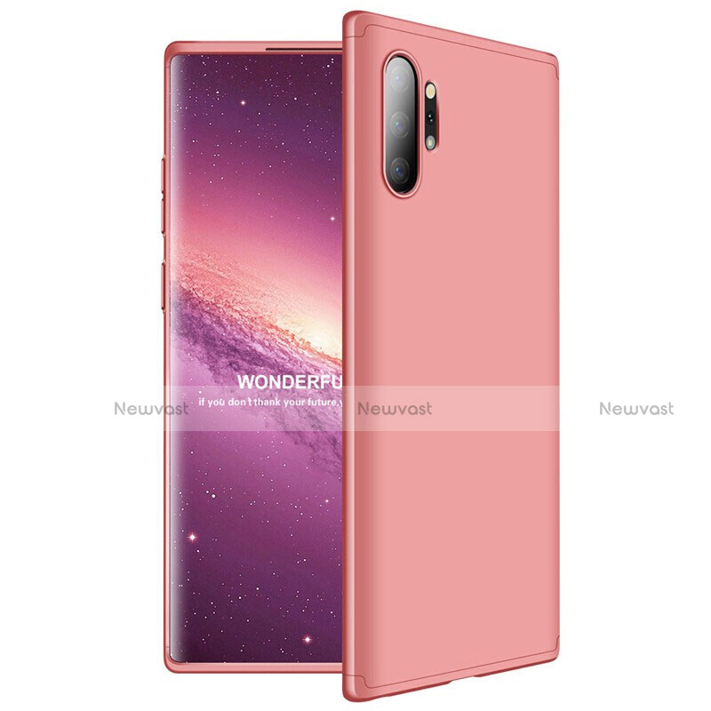 Hard Rigid Plastic Matte Finish Front and Back Cover Case 360 Degrees M01 for Samsung Galaxy Note 10 Plus Rose Gold