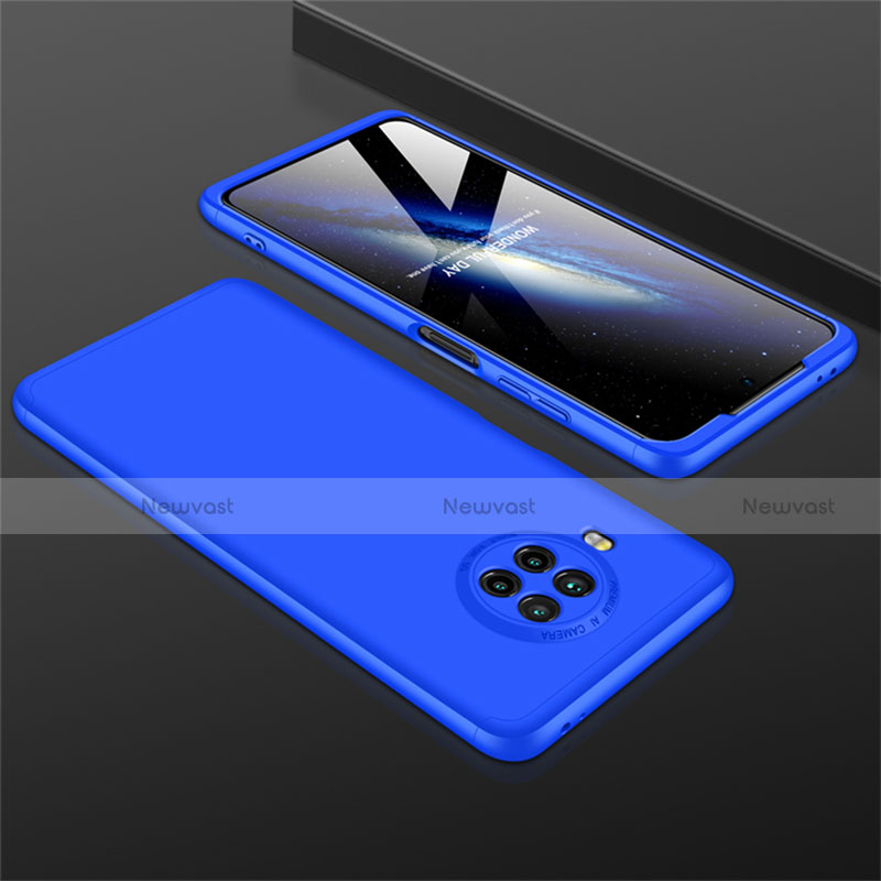 Hard Rigid Plastic Matte Finish Front and Back Cover Case 360 Degrees M01 for Xiaomi Mi 10i 5G Blue