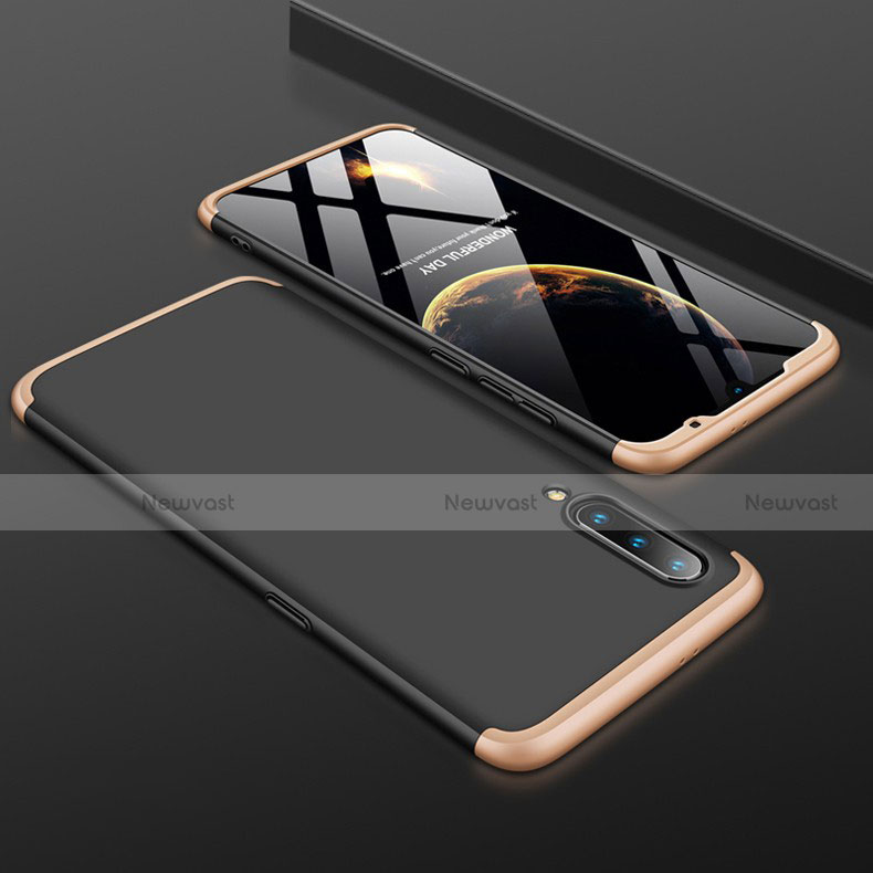 Hard Rigid Plastic Matte Finish Front and Back Cover Case 360 Degrees M01 for Xiaomi Mi 9 Lite Gold and Black