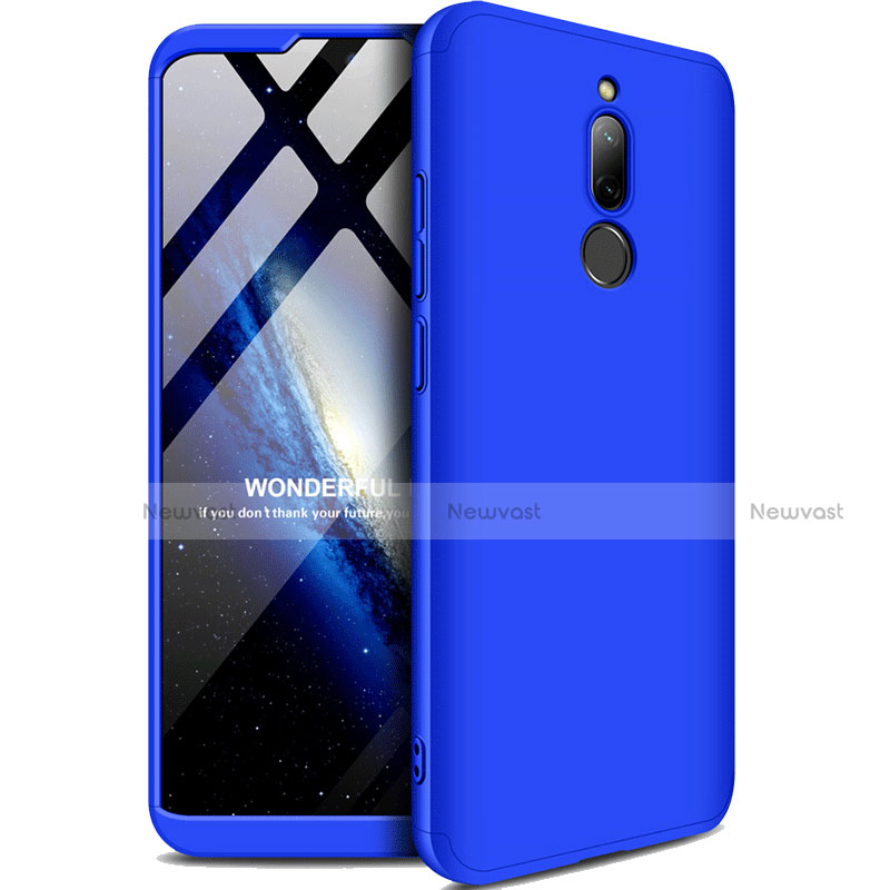 Hard Rigid Plastic Matte Finish Front and Back Cover Case 360 Degrees M01 for Xiaomi Redmi 8 Blue