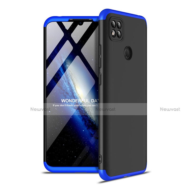 Hard Rigid Plastic Matte Finish Front and Back Cover Case 360 Degrees M01 for Xiaomi Redmi 9 India Blue and Black