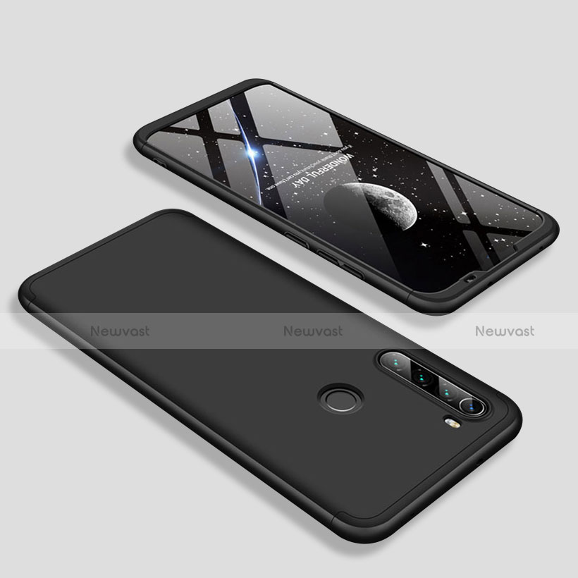 Hard Rigid Plastic Matte Finish Front and Back Cover Case 360 Degrees M01 for Xiaomi Redmi Note 8T Black