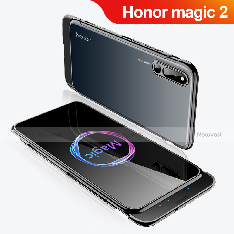 Hard Rigid Plastic Matte Finish Front and Back Cover Case 360 Degrees M02 for Huawei Honor Magic 2 Black