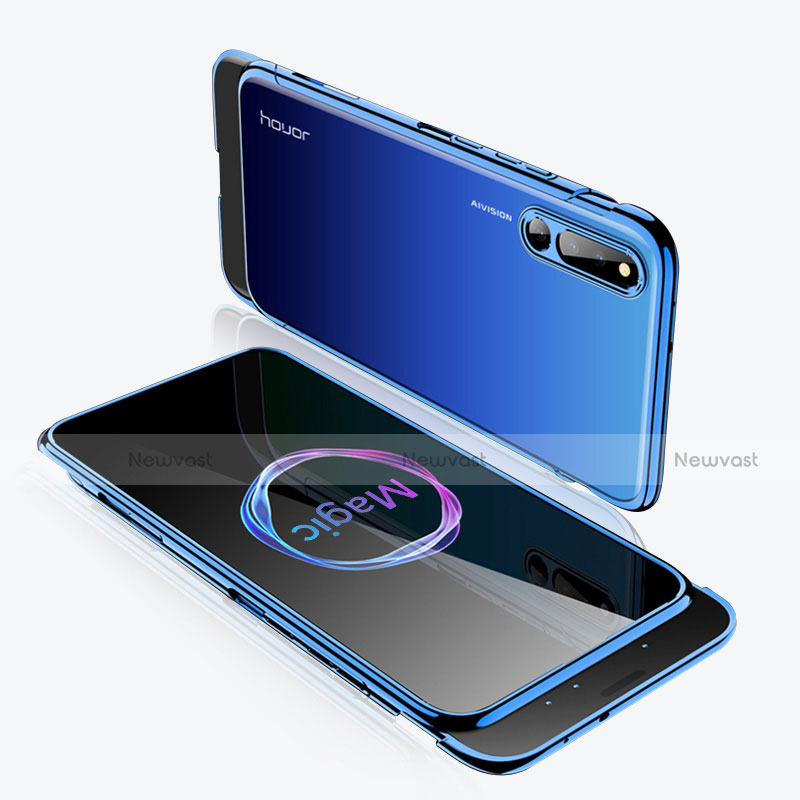 Hard Rigid Plastic Matte Finish Front and Back Cover Case 360 Degrees M02 for Huawei Honor Magic 2 Blue