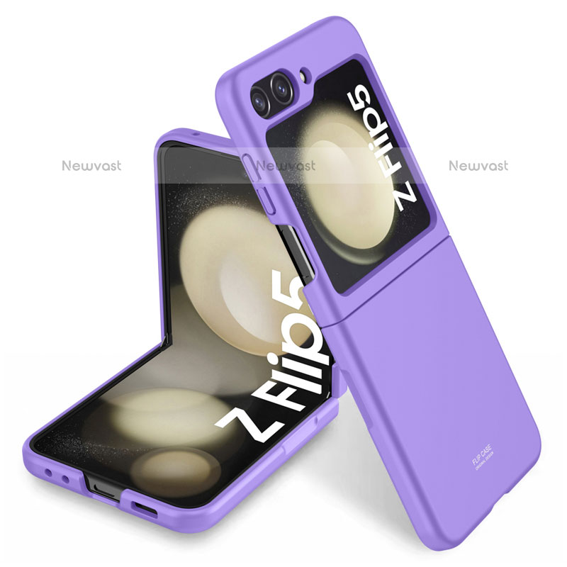 Hard Rigid Plastic Matte Finish Front and Back Cover Case 360 Degrees MK1 for Samsung Galaxy Z Flip5 5G