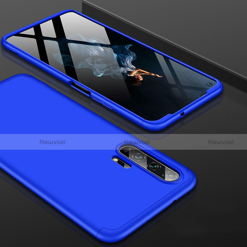 Hard Rigid Plastic Matte Finish Front and Back Cover Case 360 Degrees P01 for Huawei Honor 20 Pro Blue