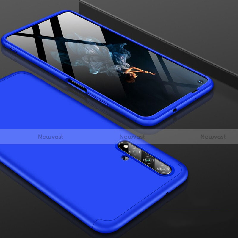 Hard Rigid Plastic Matte Finish Front and Back Cover Case 360 Degrees P01 for Huawei Honor 20S Blue