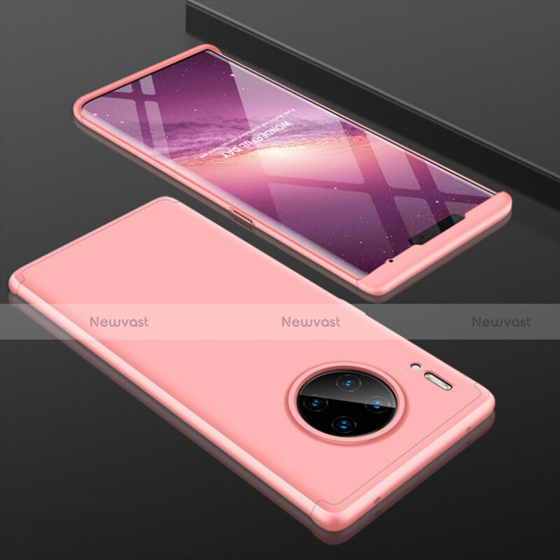 Hard Rigid Plastic Matte Finish Front and Back Cover Case 360 Degrees P01 for Huawei Mate 30 Pink