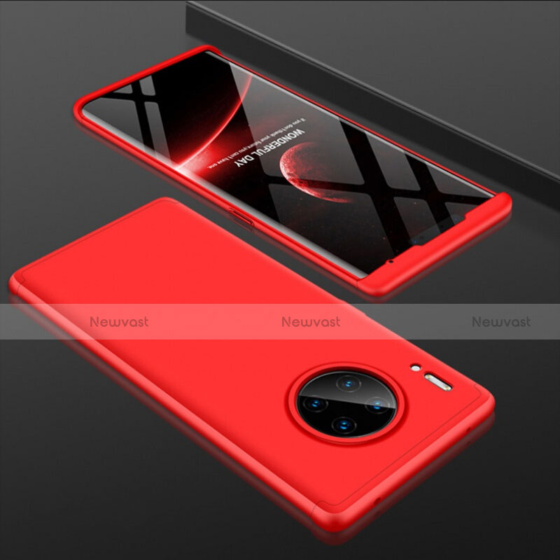 Hard Rigid Plastic Matte Finish Front and Back Cover Case 360 Degrees P01 for Huawei Mate 30 Pro Red