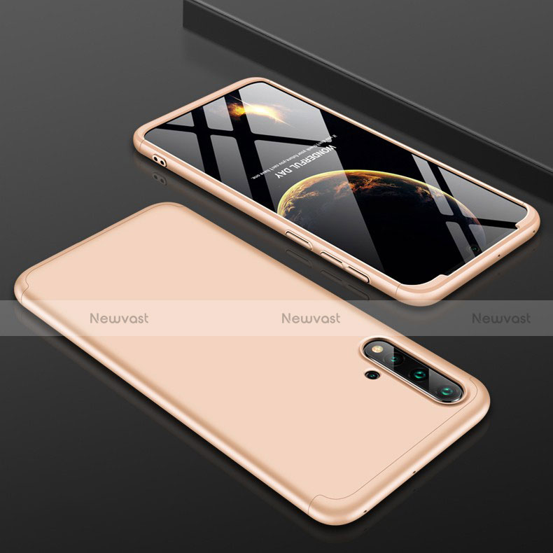 Hard Rigid Plastic Matte Finish Front and Back Cover Case 360 Degrees P01 for Huawei Nova 5 Gold