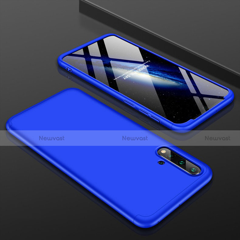 Hard Rigid Plastic Matte Finish Front and Back Cover Case 360 Degrees P01 for Huawei Nova 5 Pro Blue