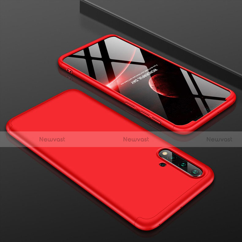 Hard Rigid Plastic Matte Finish Front and Back Cover Case 360 Degrees P01 for Huawei Nova 5 Pro Red