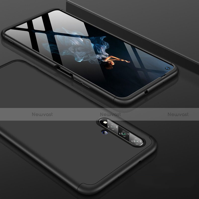 Hard Rigid Plastic Matte Finish Front and Back Cover Case 360 Degrees P01 for Huawei Nova 5T Black