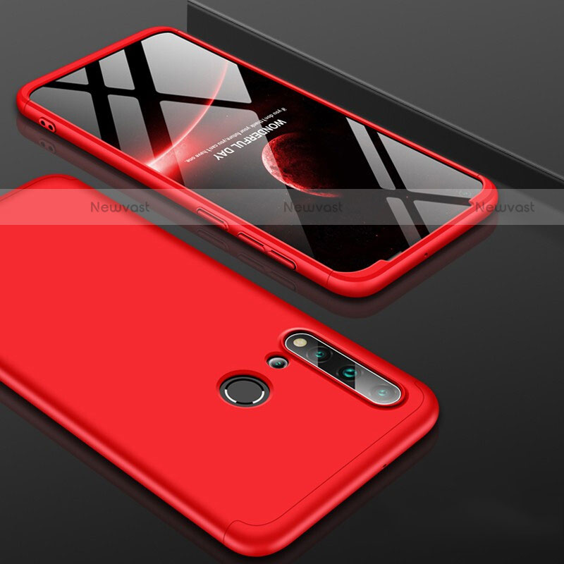 Hard Rigid Plastic Matte Finish Front and Back Cover Case 360 Degrees P01 for Huawei P20 Lite (2019) Red