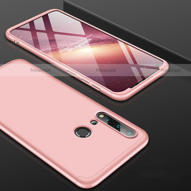 Hard Rigid Plastic Matte Finish Front and Back Cover Case 360 Degrees P01 for Huawei P20 Lite (2019) Rose Gold