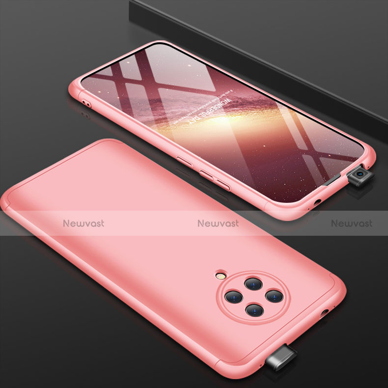 Hard Rigid Plastic Matte Finish Front and Back Cover Case 360 Degrees P01 for Xiaomi Poco F2 Pro Rose Gold