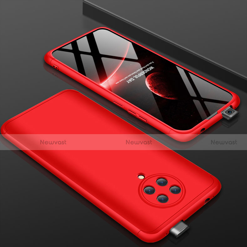 Hard Rigid Plastic Matte Finish Front and Back Cover Case 360 Degrees P01 for Xiaomi Redmi K30 Pro 5G Red