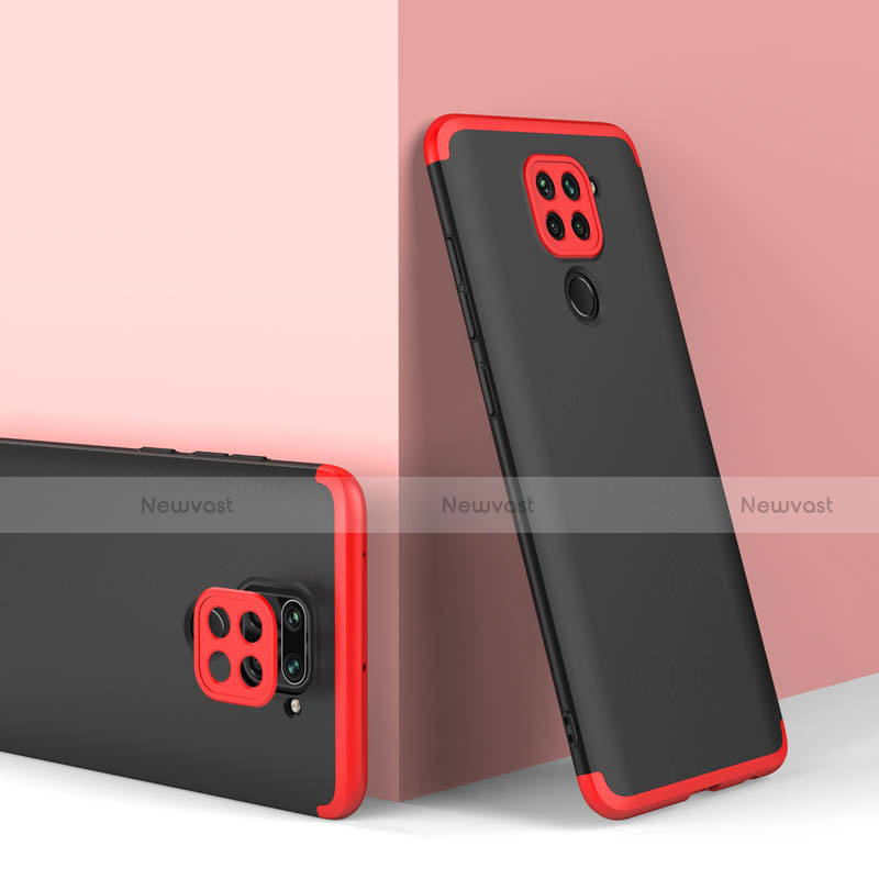 Hard Rigid Plastic Matte Finish Front and Back Cover Case 360 Degrees P02 for Xiaomi Redmi 10X 4G Red and Black