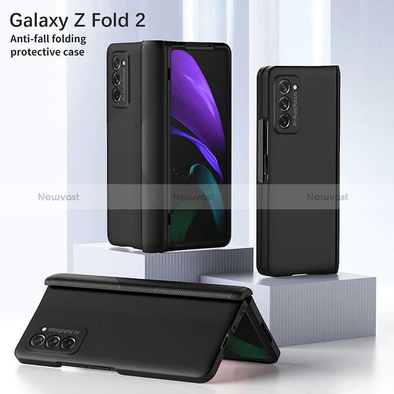 Hard Rigid Plastic Matte Finish Front and Back Cover Case 360 Degrees P05 for Samsung Galaxy Z Fold2 5G