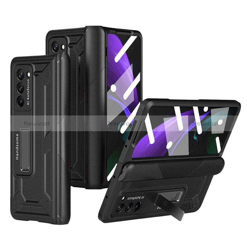 Hard Rigid Plastic Matte Finish Front and Back Cover Case 360 Degrees P06 for Samsung Galaxy Z Fold2 5G