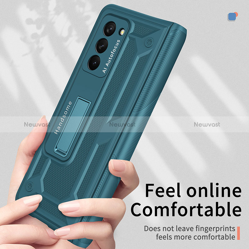 Hard Rigid Plastic Matte Finish Front and Back Cover Case 360 Degrees P06 for Samsung Galaxy Z Fold2 5G