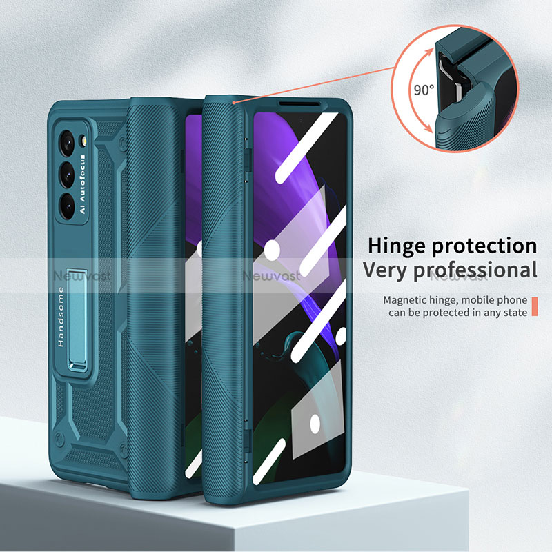 Hard Rigid Plastic Matte Finish Front and Back Cover Case 360 Degrees P06 for Samsung Galaxy Z Fold2 5G