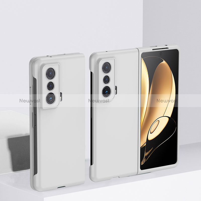 Hard Rigid Plastic Matte Finish Front and Back Cover Case 360 Degrees QH1 for Huawei Honor Magic Vs Ultimate 5G White