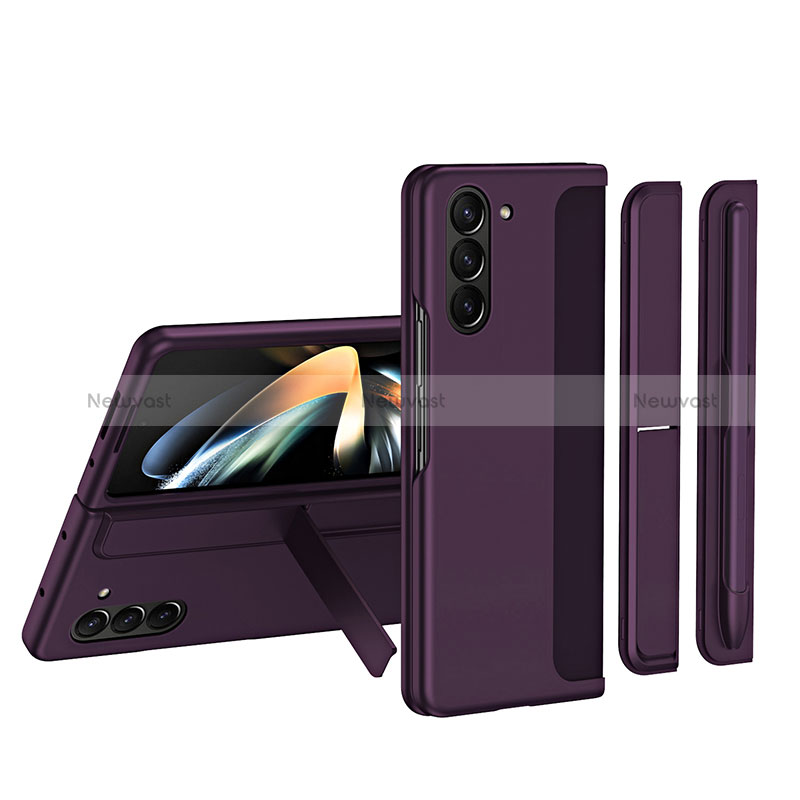 Hard Rigid Plastic Matte Finish Front and Back Cover Case 360 Degrees QH1 for Samsung Galaxy Z Fold5 5G