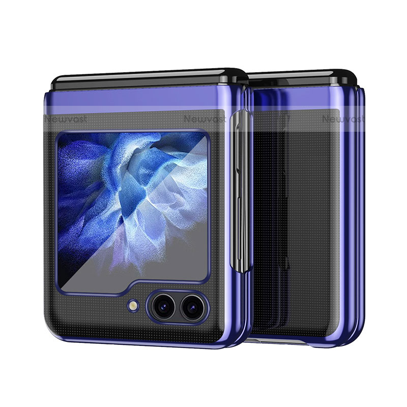 Hard Rigid Plastic Matte Finish Front and Back Cover Case 360 Degrees QH2 for Samsung Galaxy Z Flip5 5G