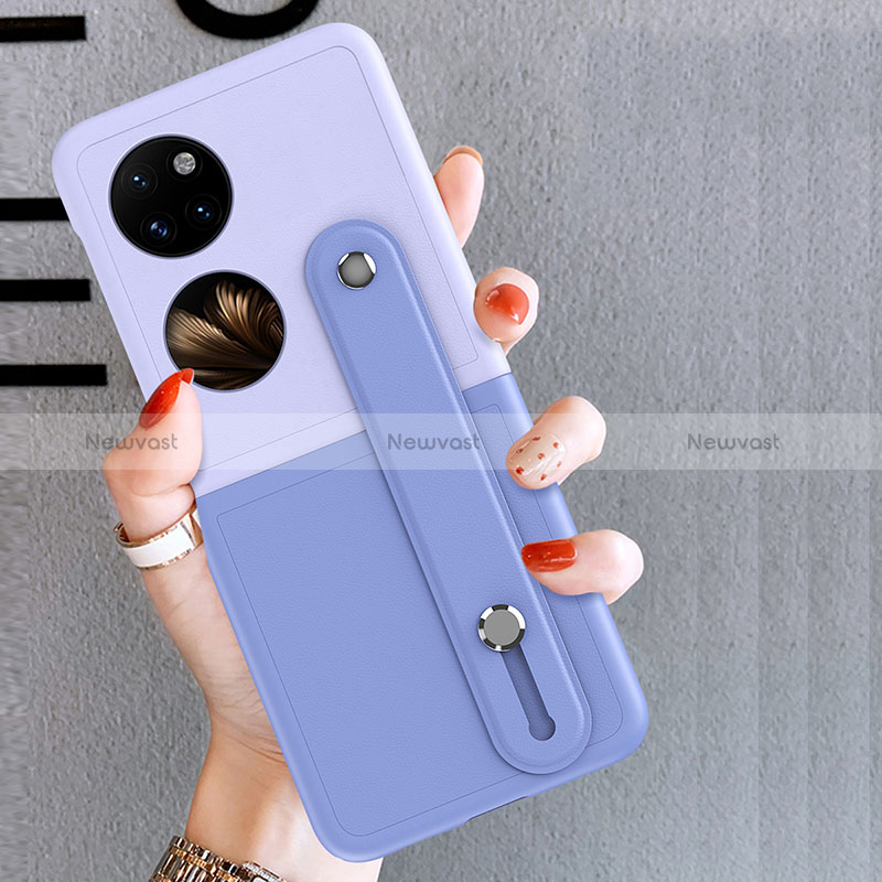 Hard Rigid Plastic Matte Finish Front and Back Cover Case 360 Degrees QH4 for Huawei P50 Pocket