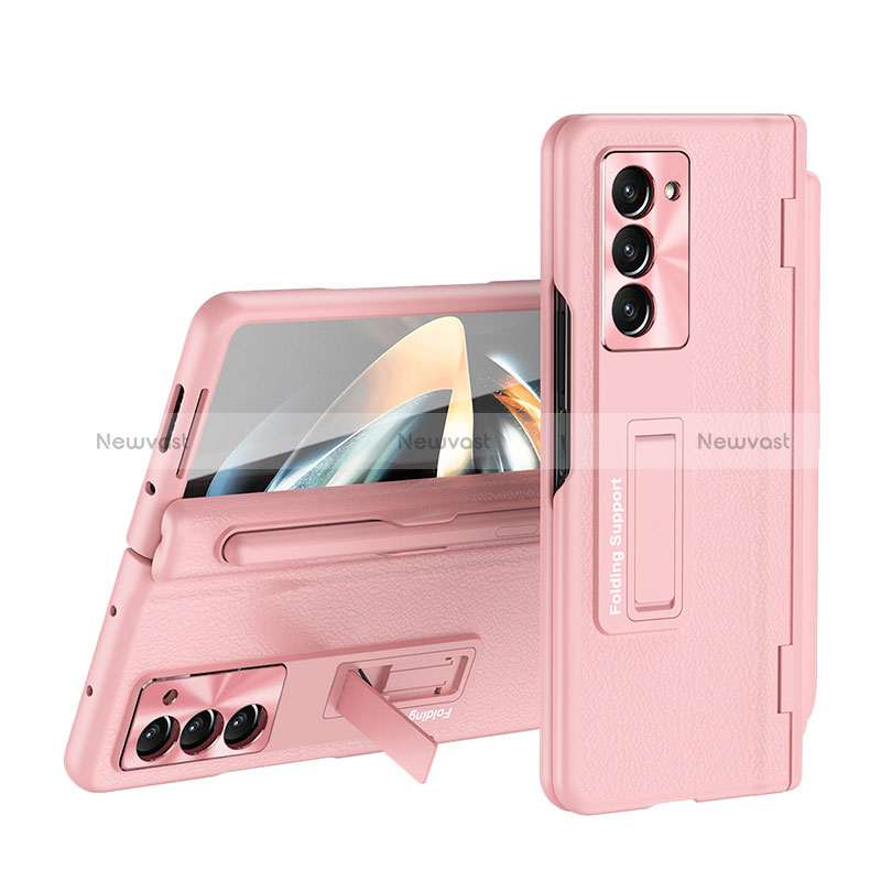 Hard Rigid Plastic Matte Finish Front and Back Cover Case 360 Degrees QH4 for Samsung Galaxy Z Fold5 5G