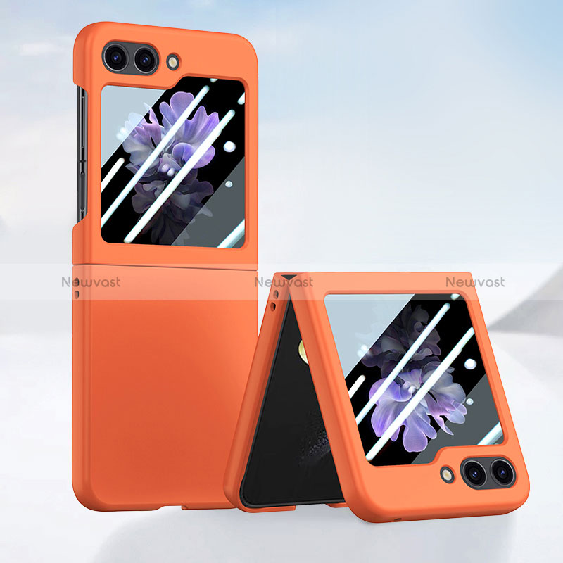 Hard Rigid Plastic Matte Finish Front and Back Cover Case 360 Degrees SD1 for Samsung Galaxy Z Flip5 5G