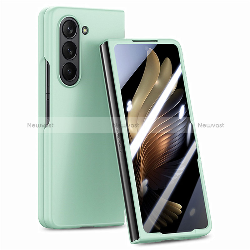 Hard Rigid Plastic Matte Finish Front and Back Cover Case 360 Degrees SD1 for Samsung Galaxy Z Fold5 5G Matcha Green