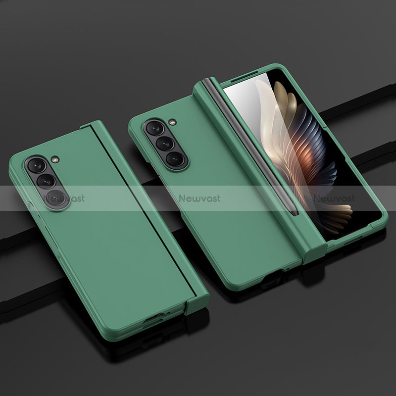 Hard Rigid Plastic Matte Finish Front and Back Cover Case 360 Degrees SD2 for Samsung Galaxy Z Fold5 5G Green