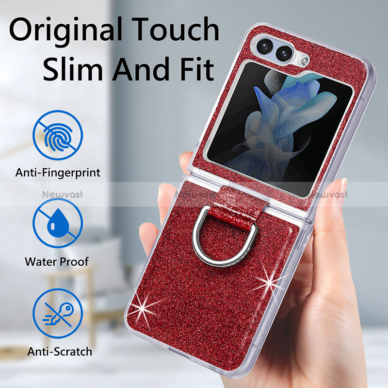 Hard Rigid Plastic Matte Finish Front and Back Cover Case 360 Degrees SD3 for Samsung Galaxy Z Flip5 5G