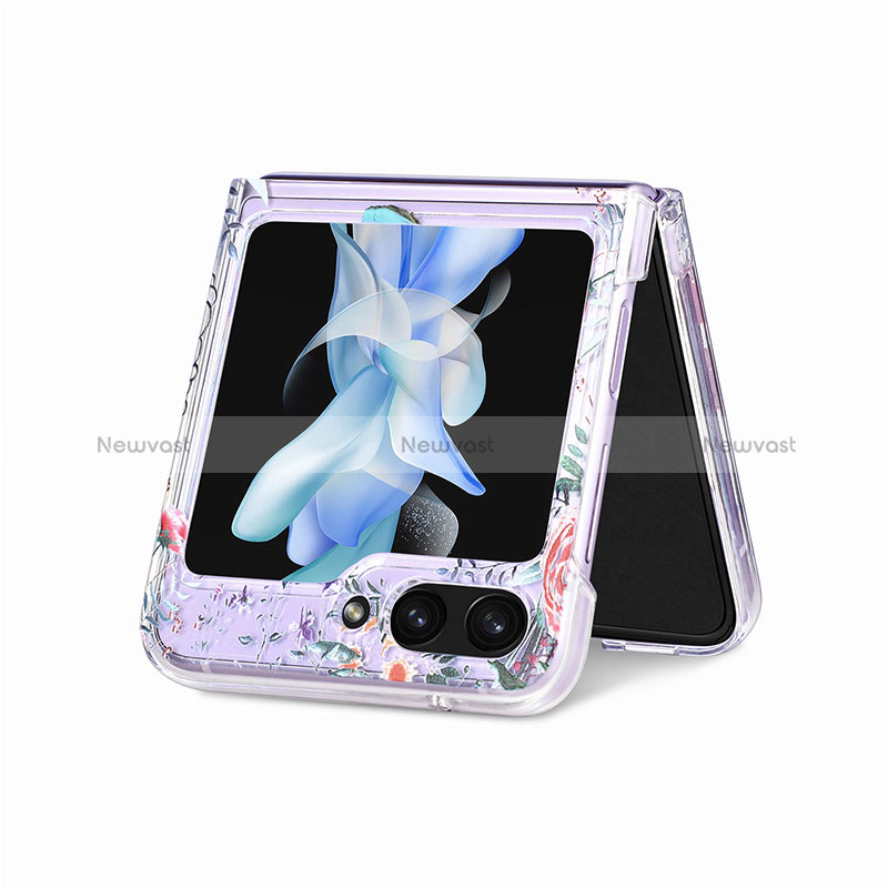 Hard Rigid Plastic Matte Finish Front and Back Cover Case 360 Degrees SD4 for Samsung Galaxy Z Flip5 5G