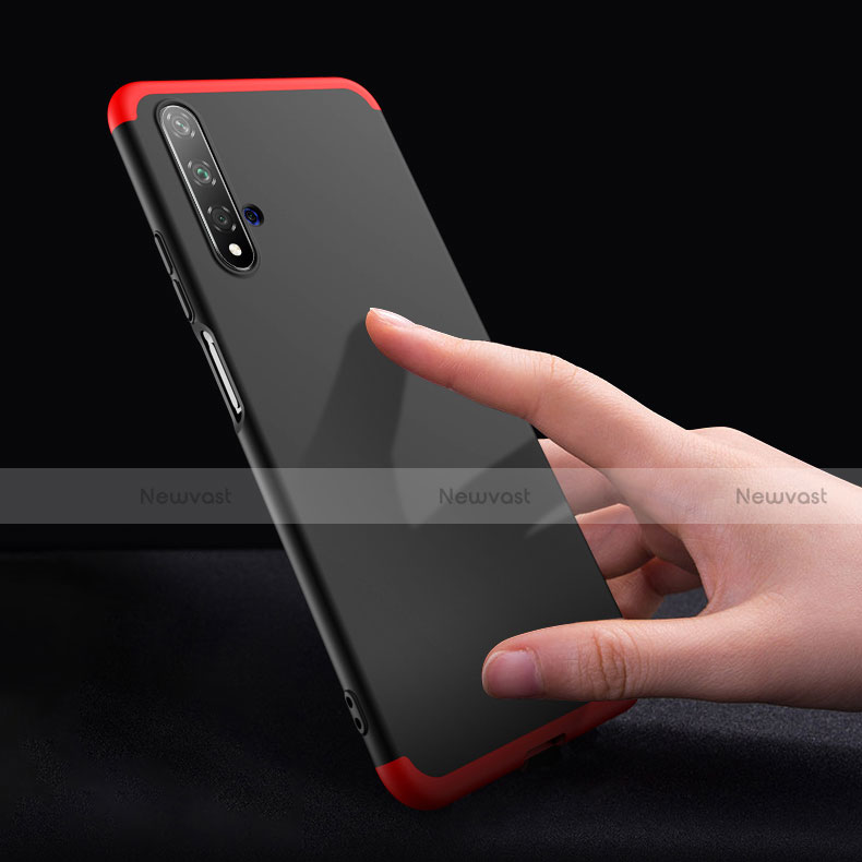 Hard Rigid Plastic Matte Finish Front and Back Cover Case 360 Degrees with Finger Ring Stand for Huawei Honor 20S