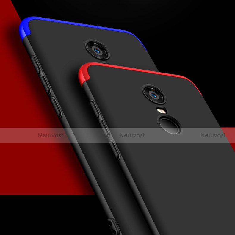 Hard Rigid Plastic Matte Finish Front and Back Cover Case 360 Degrees with Finger Ring Stand for Xiaomi Redmi Note 5 Indian Version