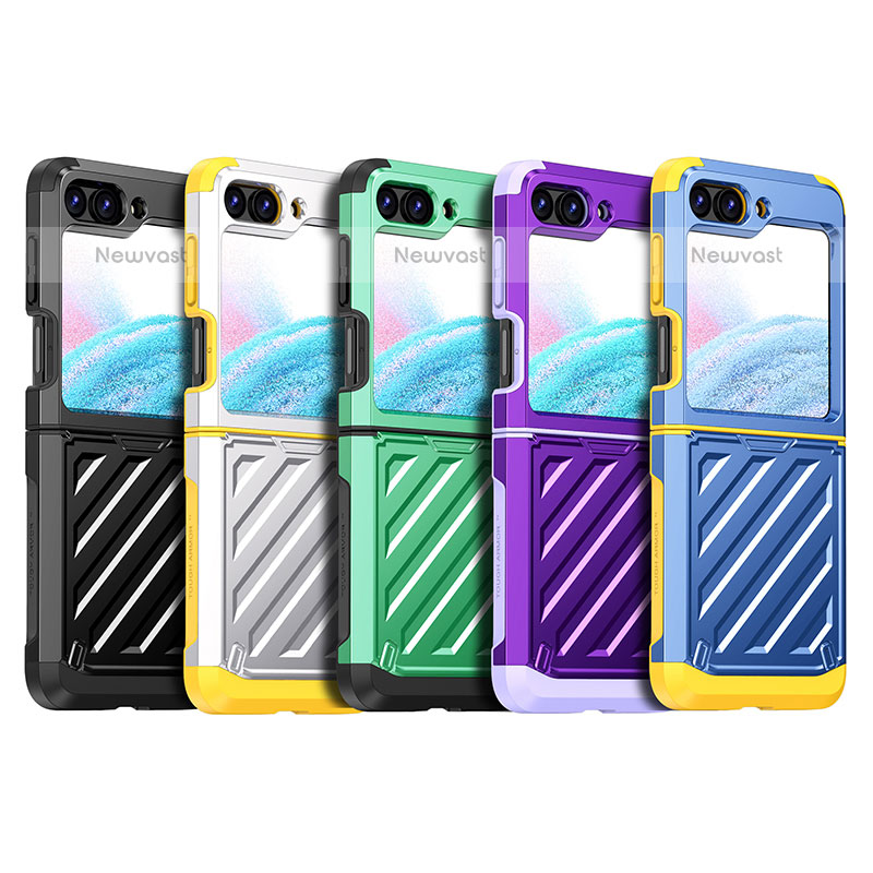 Hard Rigid Plastic Matte Finish Front and Back Cover Case 360 Degrees Z01L for Samsung Galaxy Z Flip5 5G