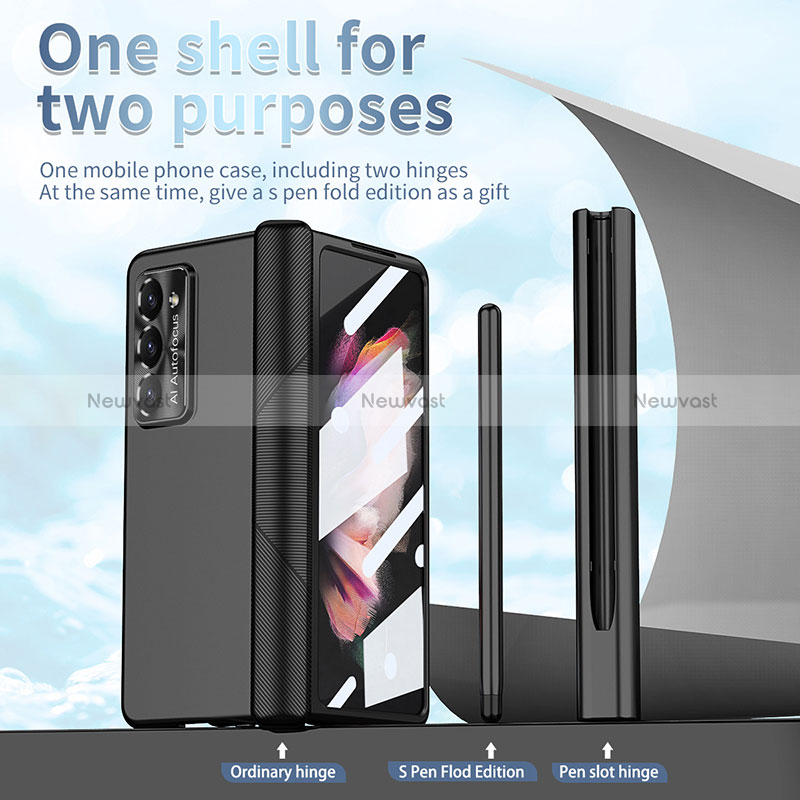 Hard Rigid Plastic Matte Finish Front and Back Cover Case 360 Degrees Z02L for Samsung Galaxy Z Fold5 5G