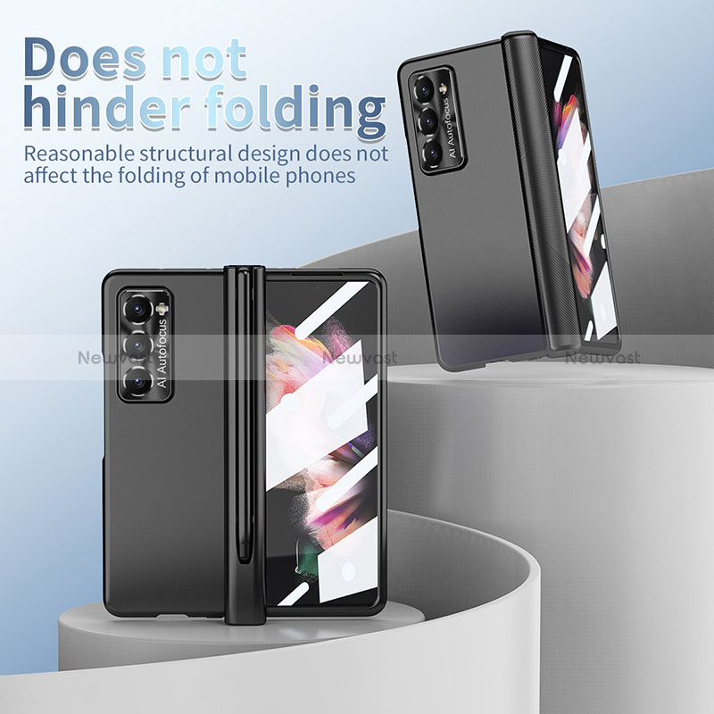 Hard Rigid Plastic Matte Finish Front and Back Cover Case 360 Degrees Z02L for Samsung Galaxy Z Fold5 5G