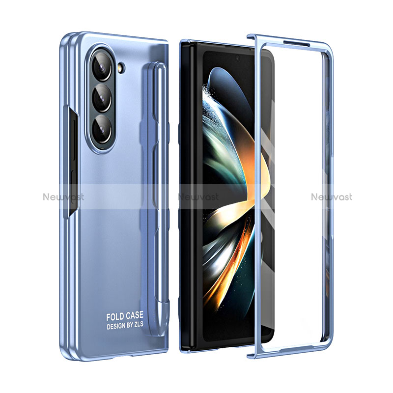 Hard Rigid Plastic Matte Finish Front and Back Cover Case 360 Degrees ZL1 for Samsung Galaxy Z Fold5 5G