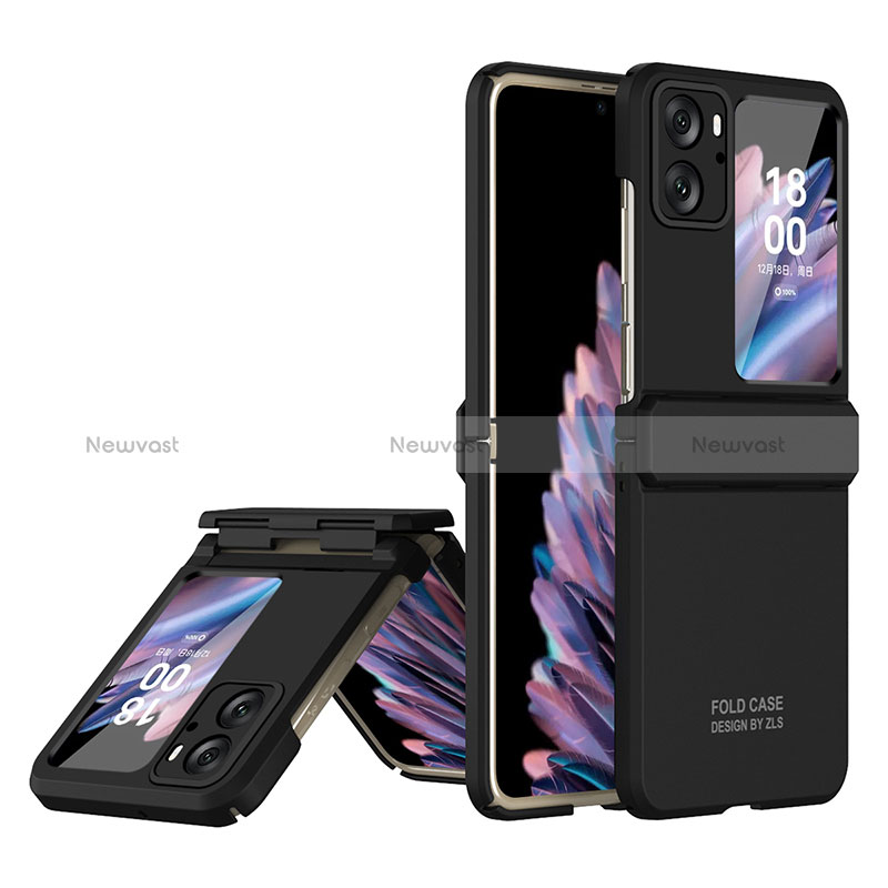 Hard Rigid Plastic Matte Finish Front and Back Cover Case 360 Degrees ZL10 for Oppo Find N2 Flip 5G