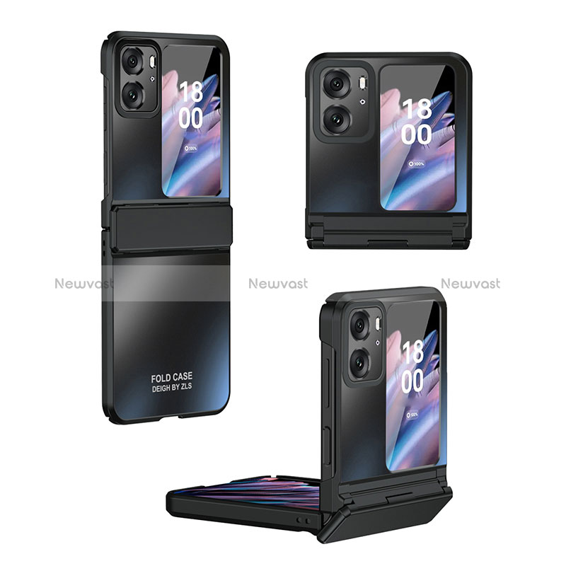Hard Rigid Plastic Matte Finish Front and Back Cover Case 360 Degrees ZL2 for Oppo Find N2 Flip 5G