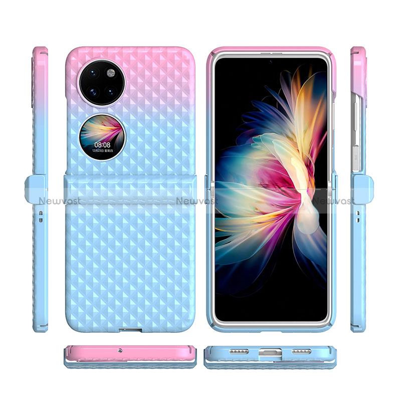 Hard Rigid Plastic Matte Finish Front and Back Cover Case 360 Degrees ZL5 for Huawei P50 Pocket