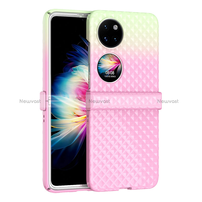 Hard Rigid Plastic Matte Finish Front and Back Cover Case 360 Degrees ZL5 for Huawei P50 Pocket