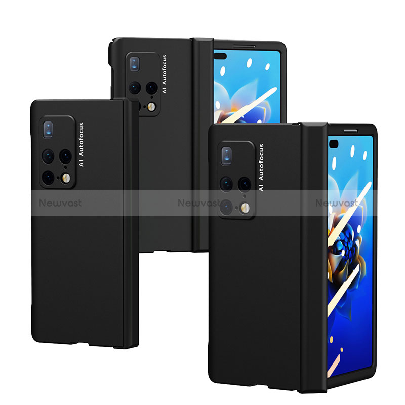 Hard Rigid Plastic Matte Finish Front and Back Cover Case 360 Degrees ZL6 for Huawei Mate X2 Black