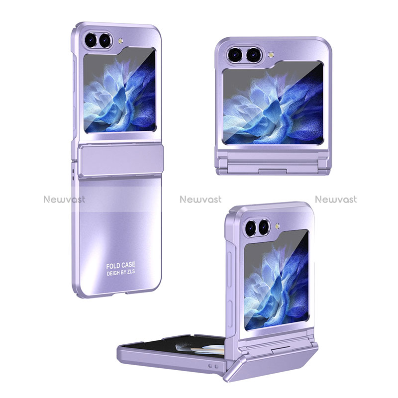 Hard Rigid Plastic Matte Finish Front and Back Cover Case 360 Degrees ZL7 for Samsung Galaxy Z Flip5 5G